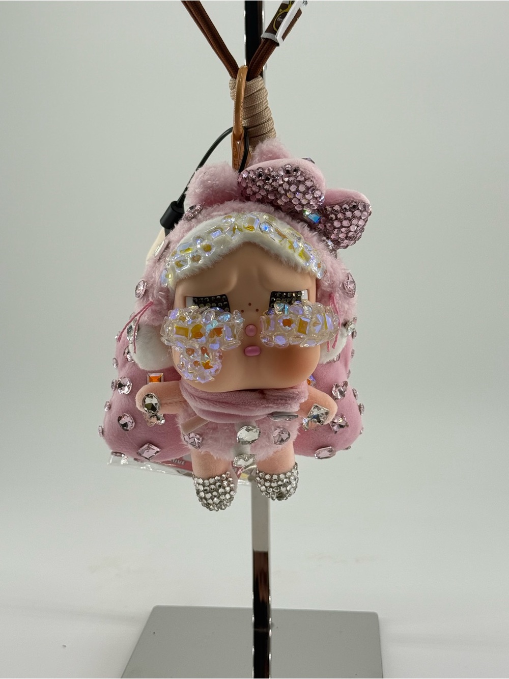 Cry baby Sparkle Pink Gem Doll Keychain Plush - Kids Toys